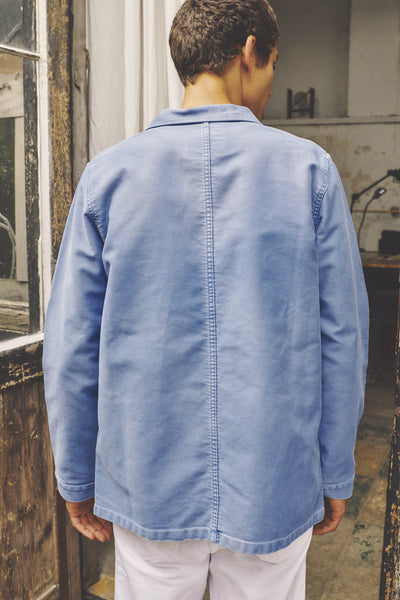 Le Mont St Michel - Vintage Washed Work Jacket - Blue – November