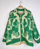 Farewell Frances - Vintage Wool Blanket Jacket - Green Floral - Large