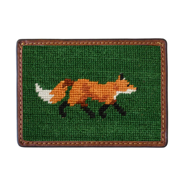 Needlepoint - Fox Card Wallet - Dark Forest