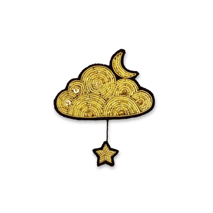 Macon et Lesquoy - Gold Cloud and Star - Brooch