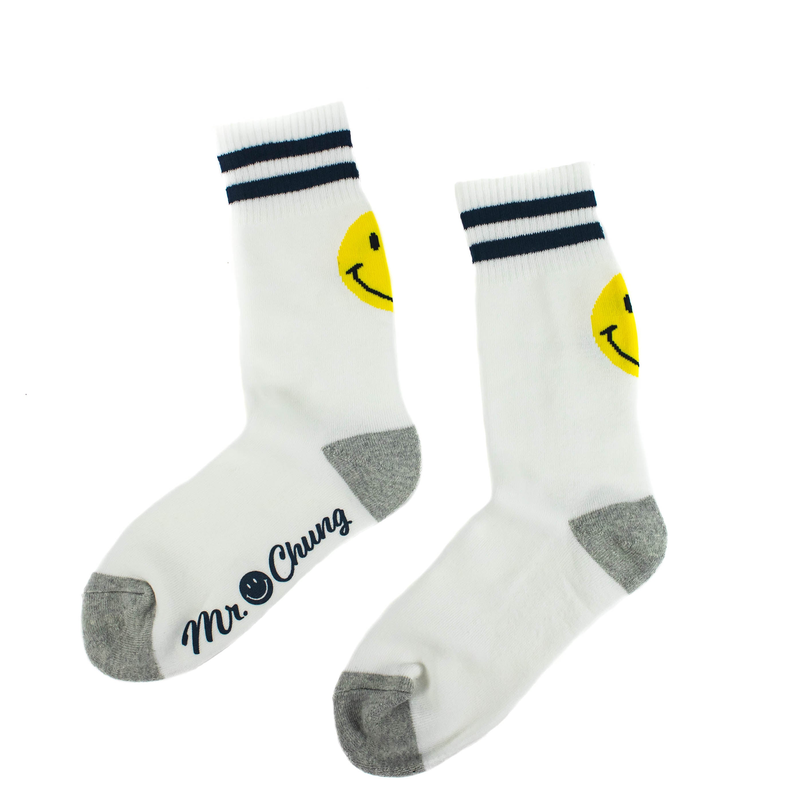 Mr. Chung Happy Socks - Off White With Navy Stripe – November 19 Shop